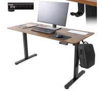 Arebos Escritorio Eléctrico Ajustable 140x60 cm | Altura 72-118 cm | Función Memoria | Mesa Ergonómica de Pie y Sentado | para Oficina, Hogar, Teletrabajo | Marrón