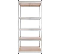 AREBOS Estantería Metálica 200x90x45cm 1000 kg Heavy Duty 5 Baldas Sin Tornillos