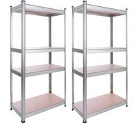 Arebos 2X Estanteria Metalica | Estanterias Almacenaje 160x80x40cm | 320 kg | Estanterías Metálicas | Estanterias Metalicas Almacenaje | 4 Baldas