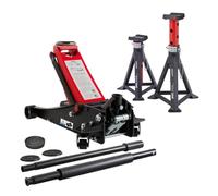 Arebos Gato hidráulico Plano 3T | 2 Soportes | 3 toneladas de Capacidad de Carga | 2 Soportes | Gato para Taller y aficiones | Gato para automóviles