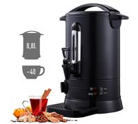 Arebos Cocina eléctrica para vino caliente 950 W 8,8 L | Hervidor para Vino Caliente | Dispensador de Bebidas Calientes con grifo de salida | termostato y protección contra sobrecalentamiento