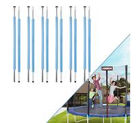 Arebos Juego Completo de Postes de Red 6 Piezas | Postes de Red de trampolín 6X 209 cm | In colchado de Espuma y Tapas de protección | Pieza de Recambio para Trampolines de jardín Ø 244-305 cm