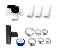 Arebos Kit de derivación de Piscina | Universal para Calentadores solares | Paneles solares y Bombas de Calor | 12 Piezas | Material plástico Conector Ø 32/38 mm