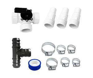 Arebos Kit de derivación de Piscina | Universal para Calentadores solares | Paneles solares y Bombas de Calor | 12 Piezas | Material plástico Conector Ø 32/38 mm