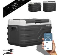 Arebos Nevera con compresor 26 litros, congelador eléctrico inteligente, congelador móvil USB, -20 °C, 12/24 V 230 V, coche, camión, camping