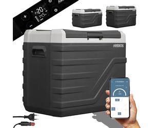 Arebos Nevera con compresor de 43 litros | congelador eléctrico con Control de aplicación para refrigerar, congelar y Mantener Caliente | frigorífico hasta -20 °C | Nevera para Coche con Puerto USB,