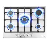 AREBOS Placa de cocción de gas empotrada incl. boquillas gas natural y propano