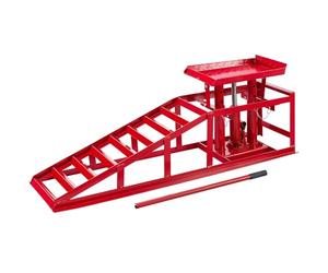 Arebos Rampa hidráulica Ajustable | Gatos para Coche | Soportes de Ejes | Rampas de Carga para vehículos | 2 T | de Levantamiento y Carga | Regulable en Altura de 290 a 375 mm