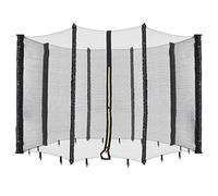 Arebos Red de seguridad para cama elástica, diámetro de 366 cm, 8 barras, red de repuesto, red de pesca, resistente a los rayos UV, resistente a la intemperie, malla estrecha, se puede cerrar