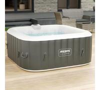 Arebos SPA Hinchable Piscina de hidromasaje | Hinchable | Cuadrada | para Interior y Exterior | 154x154cm | 4 Personas | 130 chorros de Masaje | 600 L