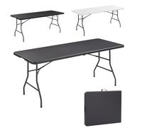 Arebos Tabla Plegable Portátil | Mesa Jardín Exterior 182×74×74 cm | Tabla Camping | MAX 8 Personas | Antracita