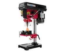 Arebos Taladro de mesa con láser de posición integrado, 500 W, incluye portabrocas de corona dentada de 16 mm y tornillo de banco, 5 niveles de velocidad, ángulo de inclinación de 0-45 °
