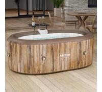 Arebos Whirlpool | SPA Hinchable | Interior y Exterior | 190x120 cm Ovalado | 2 Personas | 90 chorros de Masaje | con calefacción | 550 litros | In ubierta | Bubble SPA & Wellness Massage
