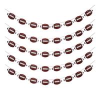 Arecobticy 5 banderines de papel de fútbol de 4 metros de largo, banderines temáticos deportivos para pared, puerta, ventana, techo, decoración de fiesta, banderas colgantes