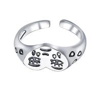 Arecobticy Anillos modernos con símbolo de amor y cara llorosa, cómodos de llevar, materiales de aleación, banda de moda, joyería vanguardista para expresión de cara triste