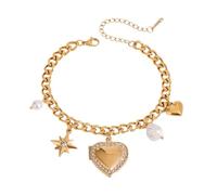 Arecobticy Delicado colgante de marco de corazón para mujer, joyería elegante adecuada para fotos de eventos de boda y moda para mujeres, talla única, como se describe