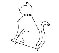 Arecobticy Gancho de pared de materiales de hierro resistente con adorable diseño de gatos de dibujos animados, práctico para ahorrar espacio, organización del hogar, gancho de pared para gatos