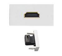 Arecobticy HDTV hembra a hembra toma de pared paso a través de HDTV placa frontal enchufe de transmisión equipo de visualización accesorios Hdtv módulo de placa de pared