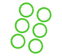 Arecobticy Juego de 6 anillos de silicona flexible para corteza de postre que se adaptan a la mayoría de sartenes de 8 a 11.5 pulgadas, protectores de corteza de postre ajustables de silicona