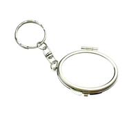 Arecobticy Llavero de gafas en miniatura de doble cara con vistas normales y ampliadas para correcciones cosméticas detalladas, llavero individualizado de regalo, Ovalado, Talla única