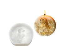 Arecobticy Moldes de silicona en relieve para perros, animales, aptos para alimentos, fondant de silicona para fundición de resina, hacer jabón, chocolate, principiantes