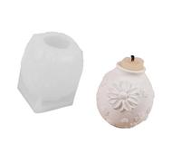 Arecobticy Moldes de silicona profesional para jarrones de tallado floral para hacer candelabros y moldes de resina