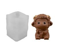 Arecobticy Oveja de silicona flexible para hacer jabón chocolate con diseños detallados