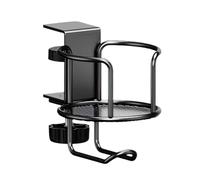 Arecobticy Portavasos de acero al carbono resistente con gancho reforzado para arreglos de escritorio y solución de almacenamiento de ahorro de espacio, solución de almacenamiento montada en