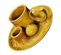 Arecobticy Quemadores de incienso de cerámica con soporte para salvias, palos y cristales, decoración del hogar, bandeja de incienso