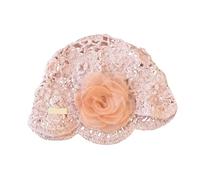 Arecobticy Sombrero de ganchillo redondeado de moda con intrincados apliques florales y patrones de encaje aireados para uso diario, sombrero de invierno vacío, a, Talla única