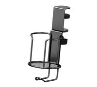 Arecobticy Soporte metálico fuerte para botellas de líquidos y gancho giratorio para superficie de trabajo, se adapta a la mayoría de tazas, bolsas, auriculares, configuración simple, planificador de