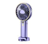 Arecobticy Ventilador silencioso con pantalla digital USB, potente máquina de 6000 mAh, dispositivo portátil para mesita de noche, adecuado para dormitorio, oficina y escuela, ventilador portátil