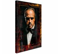 AREDE Cuadro decorativo en lienzo - El padrino Marlon Brando, arte moderno para pared de salón u oficina | 40 x 60 cm | Listo para colgar