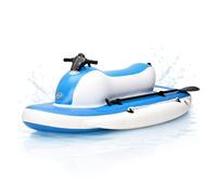 Aredwhiterui Barco Inflable Mejorado para Adultos | Scooter de Agua para 1-2 Personas con Control de Doble Modo, Manillar de Dirección, Paddle y Asistencia de Natación para Aventuras en Lagos Powered