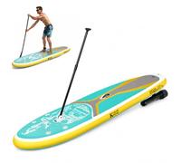 Aredwhiterui Tabla Sup Hinchable Adultos con Dirección y Propulsor | Giro controlado con remo, plataforma amplia 315 x 80 x 15 cm, EVA antideslizante, plegable, lagos y costas