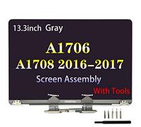Areiliya Reemplazo de pantalla para MacBook Pro 13.3 pulgadas A1706 A1708 finales de 2016 mediados de 2017 EMC 3071 EMC 3163 EMC 2978 EMC 3164 Retina Full LCD Display Asamblea 2560x1600 (gris)