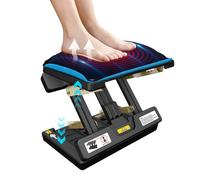 Arejonner Reposapiés plegable, reposapiés para computadora debajo del escritorio, 12 modos de reposapiés ergonómico ajustable para oficina, capacidad de carga de 80 libras, almohadilla de tela suave