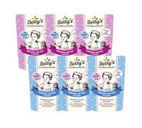 arelf Bundle Betty's - Juego de 6 bolsas de 100 g para comida húmeda para gatos, 2 variedades en mezcla, con taurina y aceite de borraja