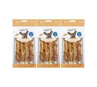 arelf Bundle Dokas - Varilla masticable con pechuga de pollo, 3 bocadillos para perros de 50 g, piel de vacuno con filete de pollo, aperitivo para masticar para perros, cuidado dental y empleo