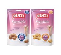 arelf Bundle RINTI Sensible Snack 2 x 120 g | Pollo y pato | liofilizado - aperitivo monoproteína para perros sin aditivos - sin cereales - Snacks sensibles para perros