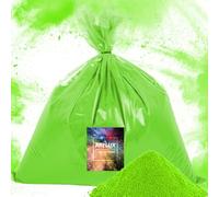 ARELUX Polvo de color verde brillante, 2.7 kg a granel (2 x 3 lb) para guerras de colores, guerra de polvos y eventos divertidos, paquetes individuales duraderos, polvo Holi vibrante para revelación
