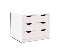 arelwood . com - Cajonera para Armario, Completamente Montada, Frente Medía Luna, Color Cerezo Duero, 90 cm Ancho x 50 cm Fondo - 3 Cajones 16 cm. Alto 56,8 cm. Entrega A PIE DE Calle