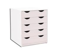 arelwood . com - Cajonera para Armario, Completamente Montada, Frente Medía Luna, Color Maple Colonia, 80 cm Ancho x 45 cm Fondo - 5 Cajones 16 cm. Alto Total 89 cm. Entrega A PIE DE Calle