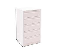 arelwood . com - Cajonera para Armario, Completamente Montada, Frente Postformado, Color Blanco, 45 cm Ancho x 50 cm Fondo - 5 Cajones 16 cm. Alto 89 cm. Entrega A PIE DE Calle