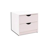 arelwood . com - Cajonera para Armario, Montada, Frente Media Luna, Color Blanco, 40 cm Ancho x 55 cm Fondo - 2 Cajones 16 cm. Alto 40,8 cm. Entrega A PIE DE Calle