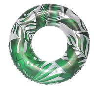 AREMAR Flotador Hinchable con Asas para Piscina y Playa | Flotador de Donut Redondo 90cm, Vinilo Resistente con Parche de Reparación | Ideal para Adultos y Niños (Playa)