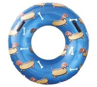 AREMAR Flotador Hinchable con Purpurina y Asas para Piscina y Playa | Flotador de Donut Redondo 90cm, Vinilo Resistente con Parche de Reparación | Ideal para Adultos y Niños