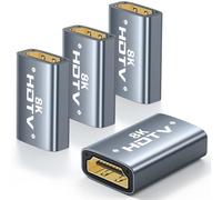 AreMe Acoplador HDMI 8K, 4 unidades, HDMI 2.1 hembra a hembra adaptador extensor