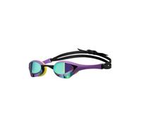 ARENA Cobra Ultra Swipe - Gafas de natación de competición unisex para adultos, tecnología antivaho, lentes rígidas de policarbonato con efecto espejo, esmeralda/ciruela (Emerald/Plum/Cyber Lime)