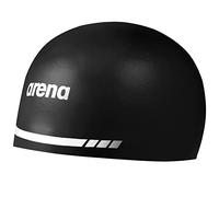 Arena 3D Soft USA - Gorro de natación Unisex de Silicona para Adultos para Hombres y Mujeres, práctica de Piscina y Kit de natación de Carreras, Negro, L